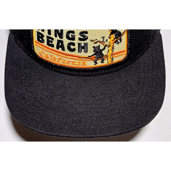 Bart Bridge Snapback Pocket Hat Black Trucker Patch Cap Tree Bear Kings Beach CA - Picture 3 of 11